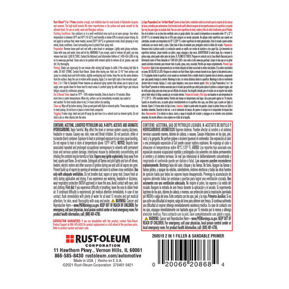 (3 pack) Rust-Oleum Automotive 2 in 1 Filler and Sandable Primer Spray, Gray, 12 oz