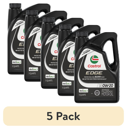 Castrol EDGE 0W-20 Advanced Full Synthetic Motor Oil, 5 Quarts