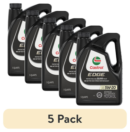 Castrol EDGE 5W-20 Advanced Full Synthetic Motor Oil, 5 Quarts