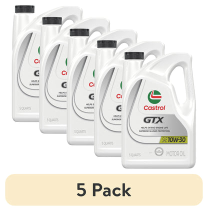 (2 pack) Castrol GTX 10W-30 Conventional Motor Oil, 5 Quarts