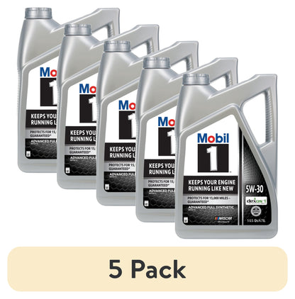 Mobil 1 Advanced Full Synthetic Motor Oil 5W-30, 5 Quart