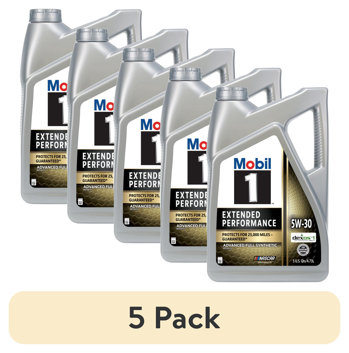 Mobil 1 Extended Performance Full Synthetic Motor Oil 5W-30, 5 Quart