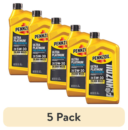 (4 pack) Pennzoil Ultra Platinum Full Synthetic 5W-30 Motor Oil, 1 Quart
