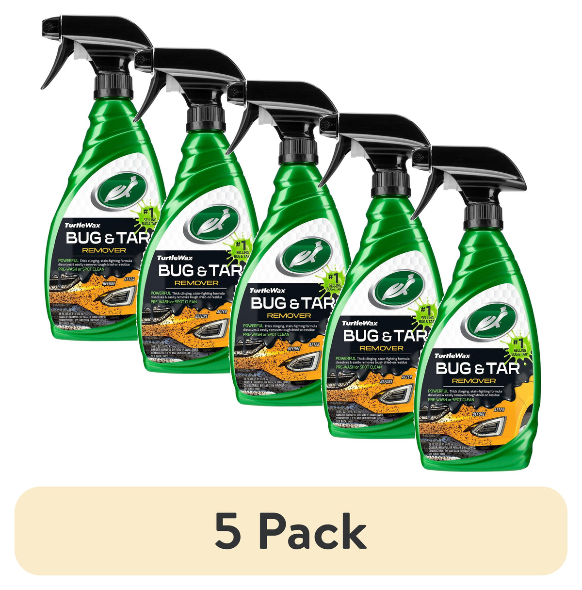 (5 pack) Turtle Wax 50783 Bug and Tar Remover Trigger, 16 oz