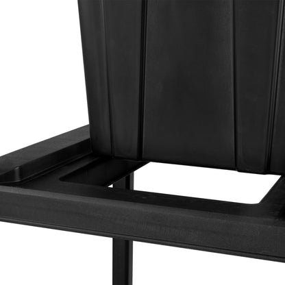 4 Tier Tote Rack, Holds Four 27 Gallon Industrial Storage Totes, Heavy Duty Plastic Garage Storage Organizer, Vertical Easy-Access No-Stacking Design, Black