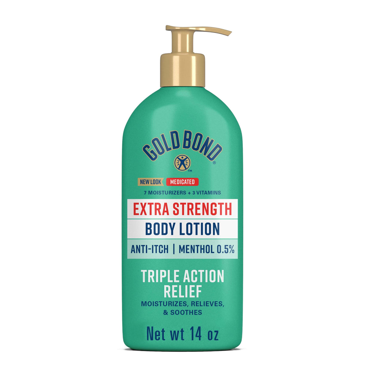 (3 pack) Gold Bond Medicated Extra Strength Body Lotion, Moisturizes, Relieves and Soothes, 14 oz. Gold Bond Lotion