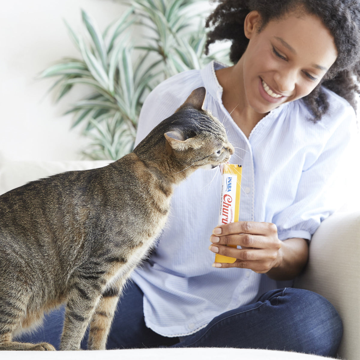Inaba Churu Creamy, Lickable Wet Cat Treats, 0.5 oz, 40 Tubes, Chicken Variety