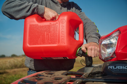 (2 pack) Scepter 5 Gallon Capacity Smart Control Dual Handle Gas Can, FSCG571EOC, Red Fuel Container