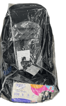 Cosco Kids Finale 2-in-1 Toddler Booster Car Seat, Fiberwave II, Black/Grey, Harness Booster Car Seat