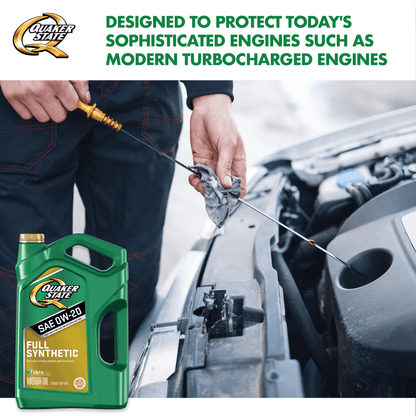 (2 pack) Quaker State Full Synthetic 0W-20 Motor Oil, 5-Quart