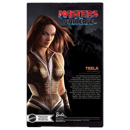 Barbie Signature Teela Collectible Doll in Masters of the Universe Movie Fashion Jumpsuit with Sword