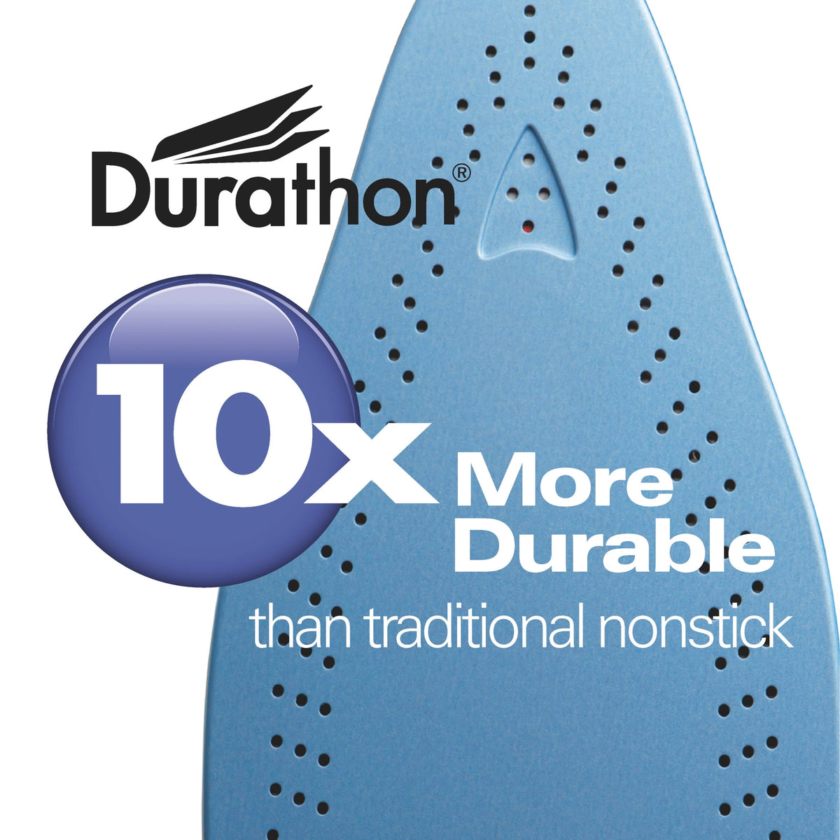 Hamilton Beach Durathon Digital Steam Iron for Clothes with Nonstick Soleplate, Retractable Cord, Anti-Drip, Auto Shut-Off, Digital Controls, 1700W, Silver