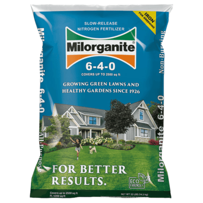 (2 pack) Milorganite Long Lasting All Purpose Lawn Food, 6-4-0 Fertilizer, 32 lb.
