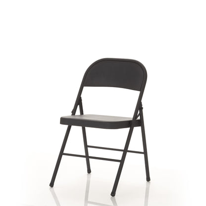 Mainstays Steel Folding Chair, Black, Set of 4