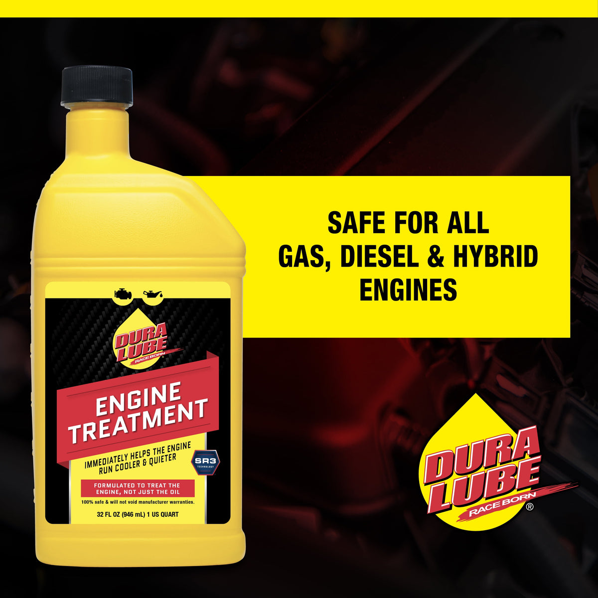 (3 pack) Dura Lube Engine Treatment, Automotive Oil Additive for Gas and Diesel Engines, 32 oz