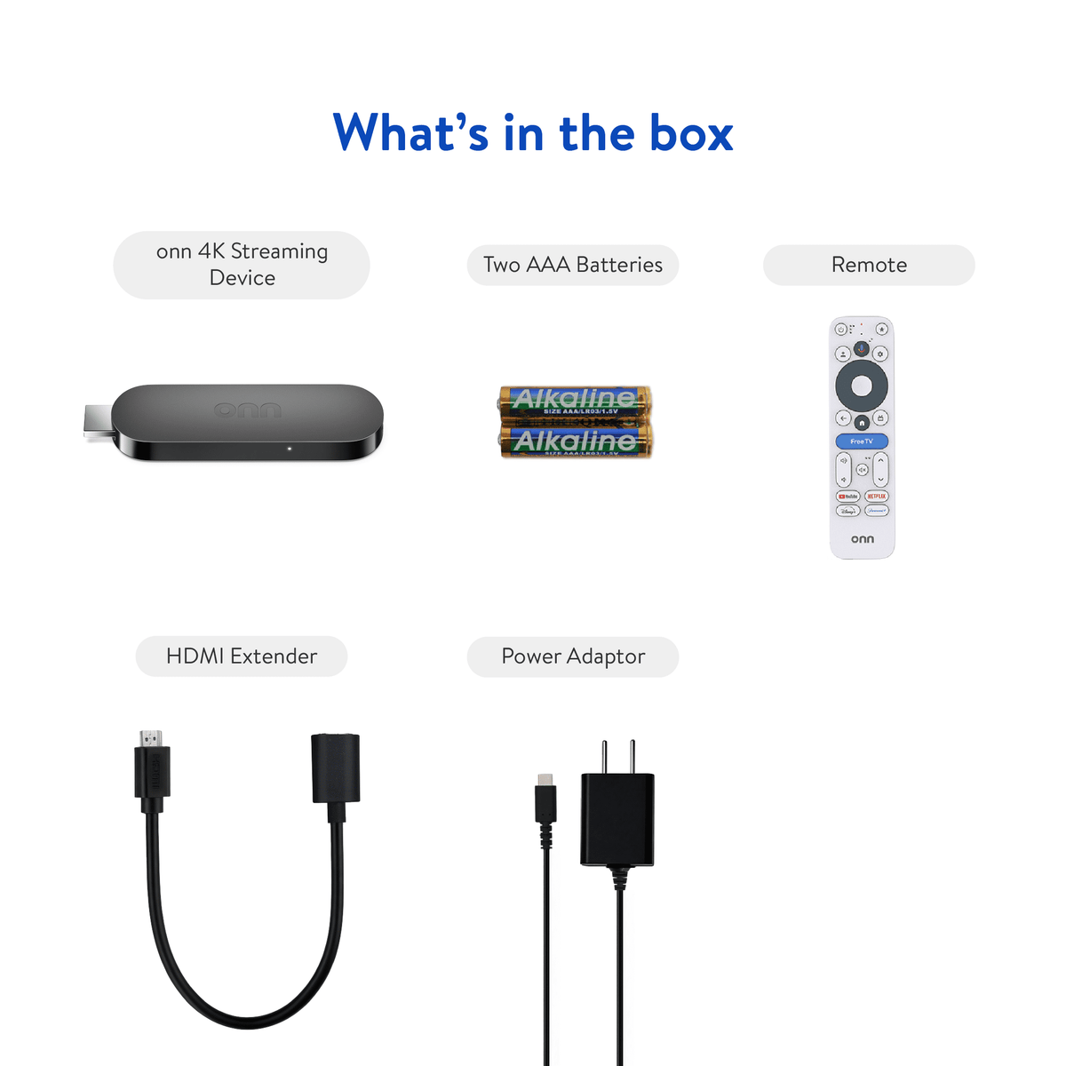 onn 4K Streaming Device, Google TV with Gemini (NEW 2026 Model) - Fast Streaming, Ultra HD, 8GB Storage, 2GB RAM, Remote With Voice Control - U.S. Compatible only