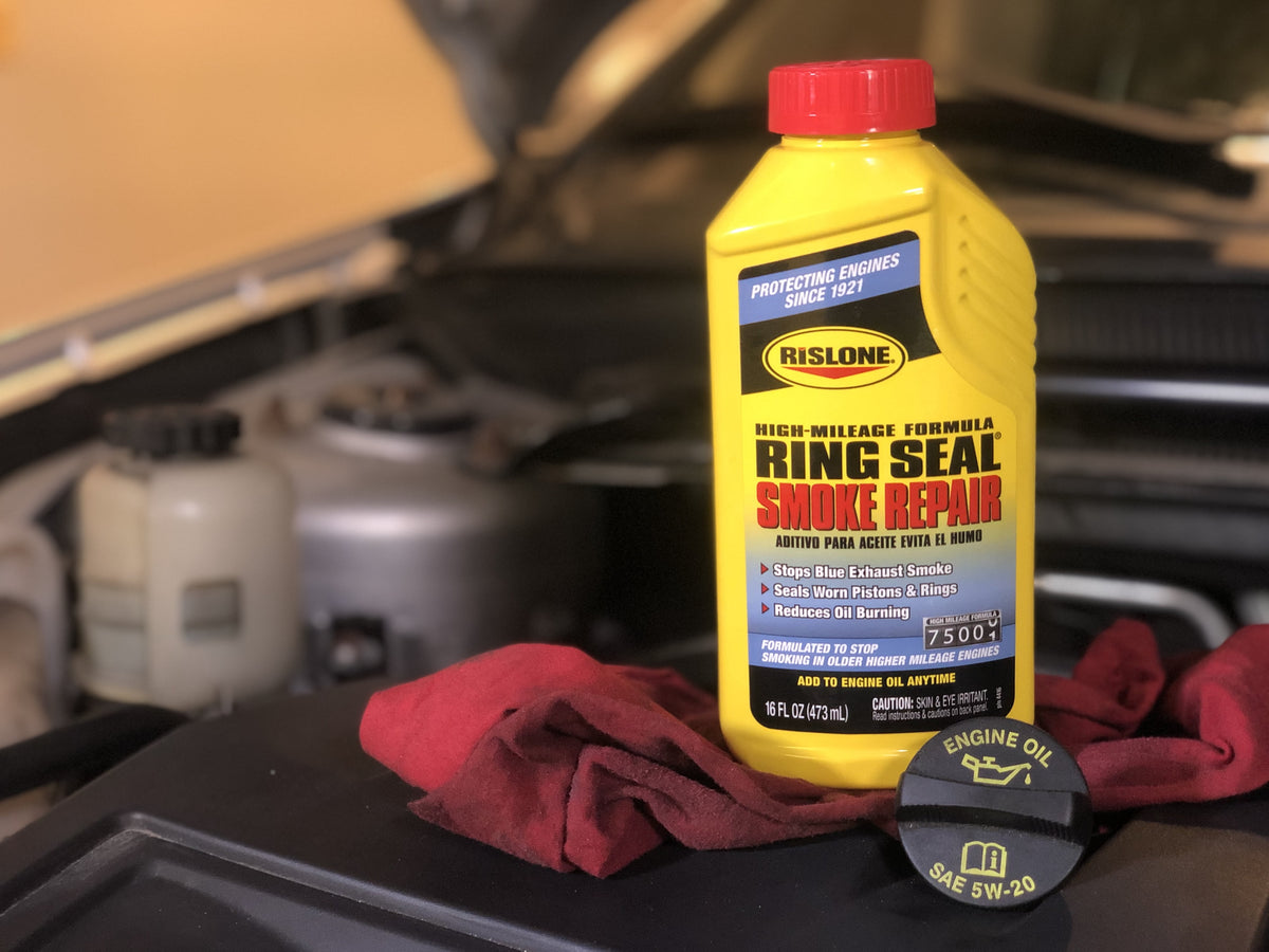 (6 pack) Rislone 4416 High Mileage Ring Seal Smoke Repair Automotive Additive, 16 oz