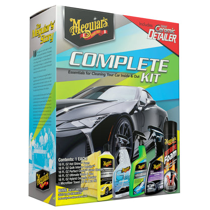 Meguiar's Complete Car Care Kit, Car Detailing Gift Set for Car Lovers, Men, Dads and Husbands