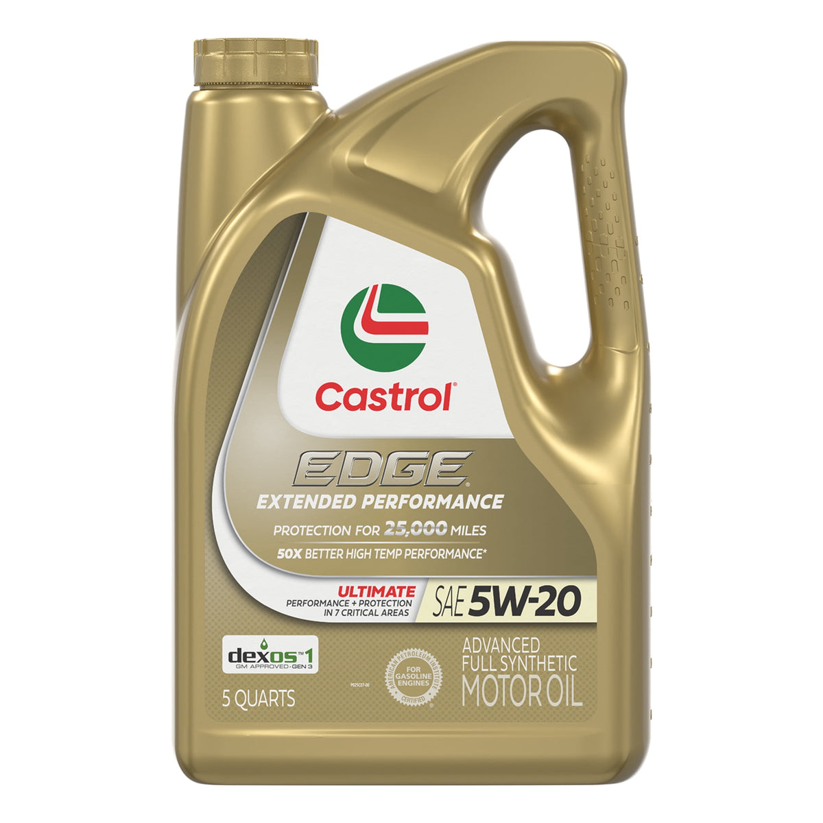 Castrol EDGE Extended Performance 5W-20 Advanced Full Synthetic Motor Oil, 5 Quarts