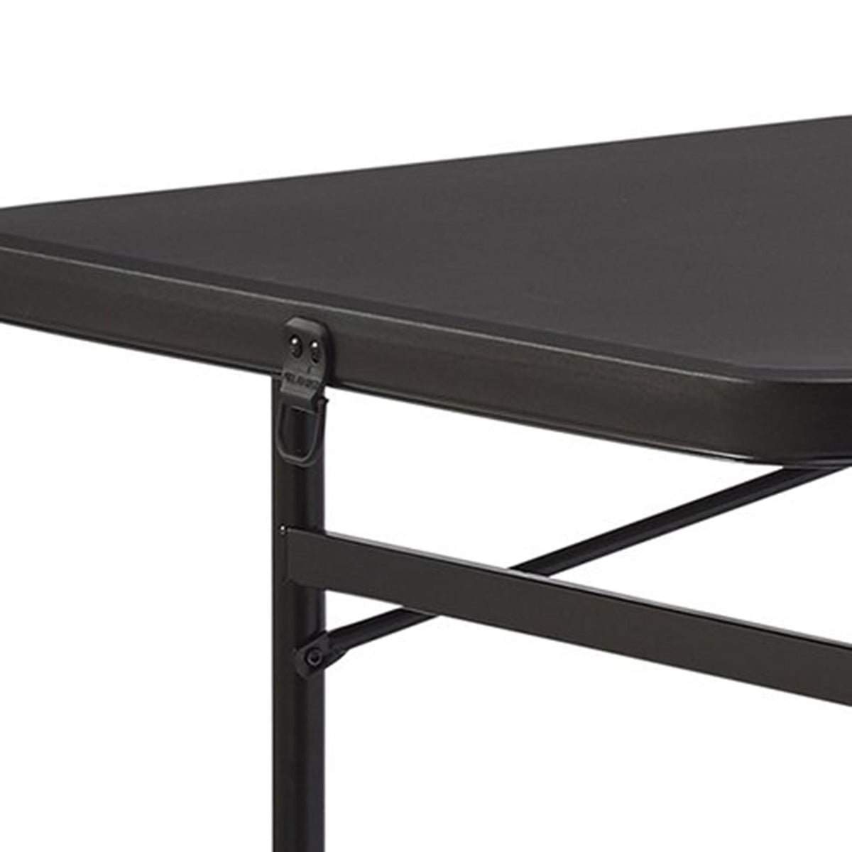 Mainstays 6 ft Rectangle Centerfold Folding Table, Black