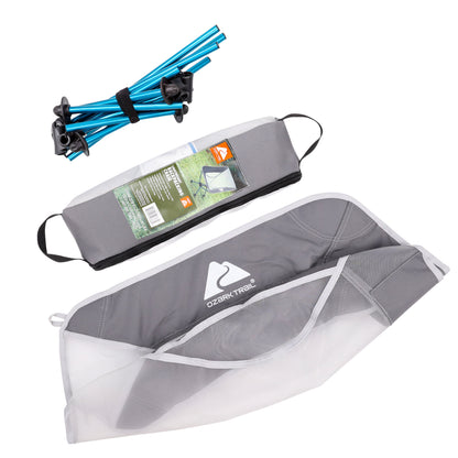 Ozark Trail Ultra-Lightweight Backpacking Chair with Carry Bag, Turquoise Sea Frame