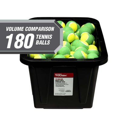 Hyper Tough 12 gal Snap Lid Storage Bin, Black and Red, Pack of 4