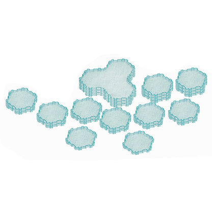 Renegade Games: Heroscape: The Snow Fields of Valhalla Terrain Expansion - 36 Hex-Tiles, 2 Tree Miniatures, Build Snow-Ice- Forrest Environments