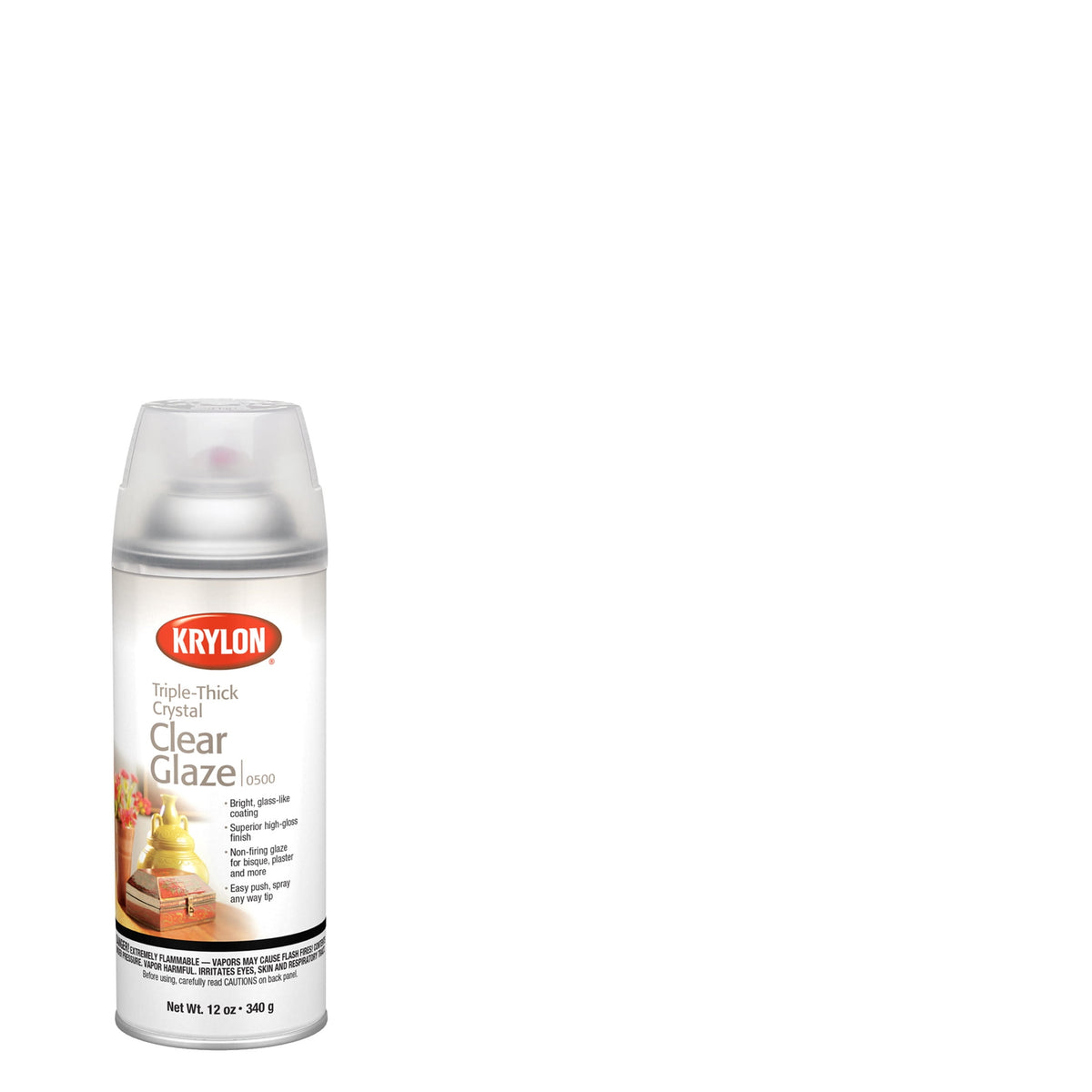(6 pack) Krylon Triple-Thick Crystal Clear Glaze, High Gloss, Clear, 12 oz