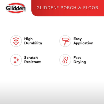 Glidden Porch & Floor 1 gal. Dark Gray Satin Interior/Exterior Paint with Primer