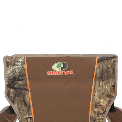 Mossy Oak Soft Arm Camo Quad Camp Chair with Cup Holder, Adult