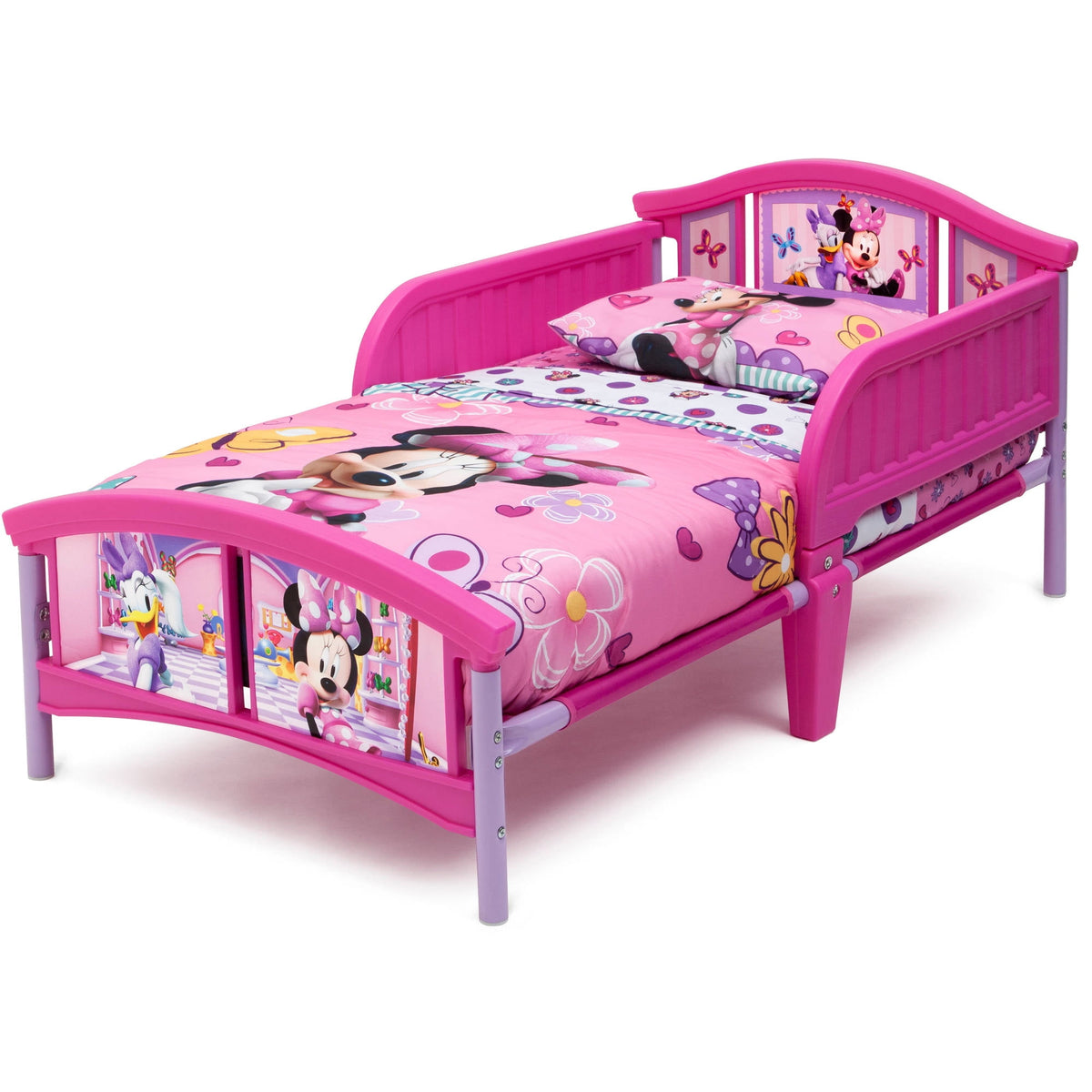 Delta Children Disney Minnie Mouse Plastic Toddler Bed, Pink