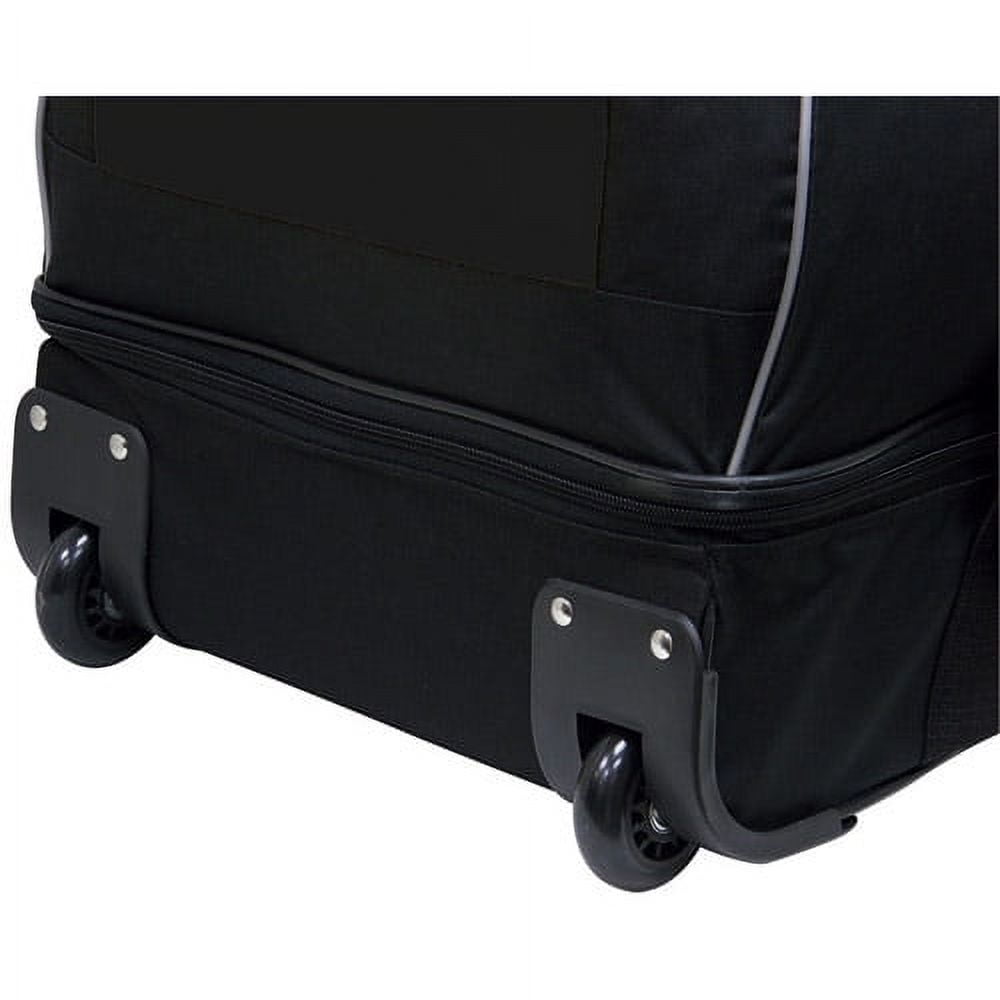 Travelers Club Large 36" Drop-Bottom Rolling Duffel with Telescopic Handle - Black