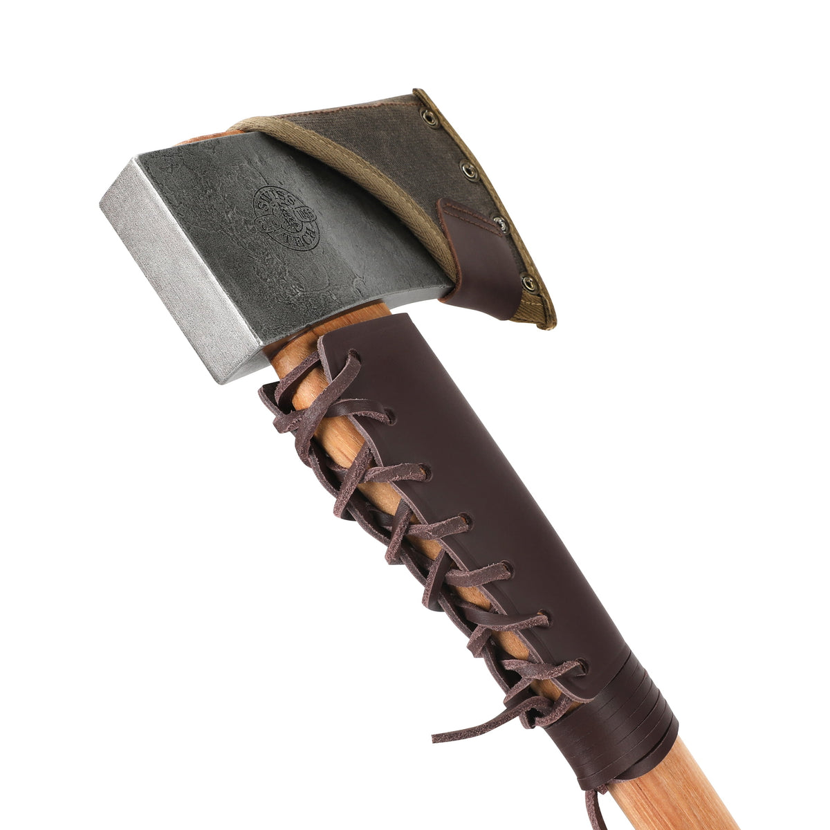Swiss Tech 28-inch Drop Forged Steel Axe with Hickory Handle, Gewahlt