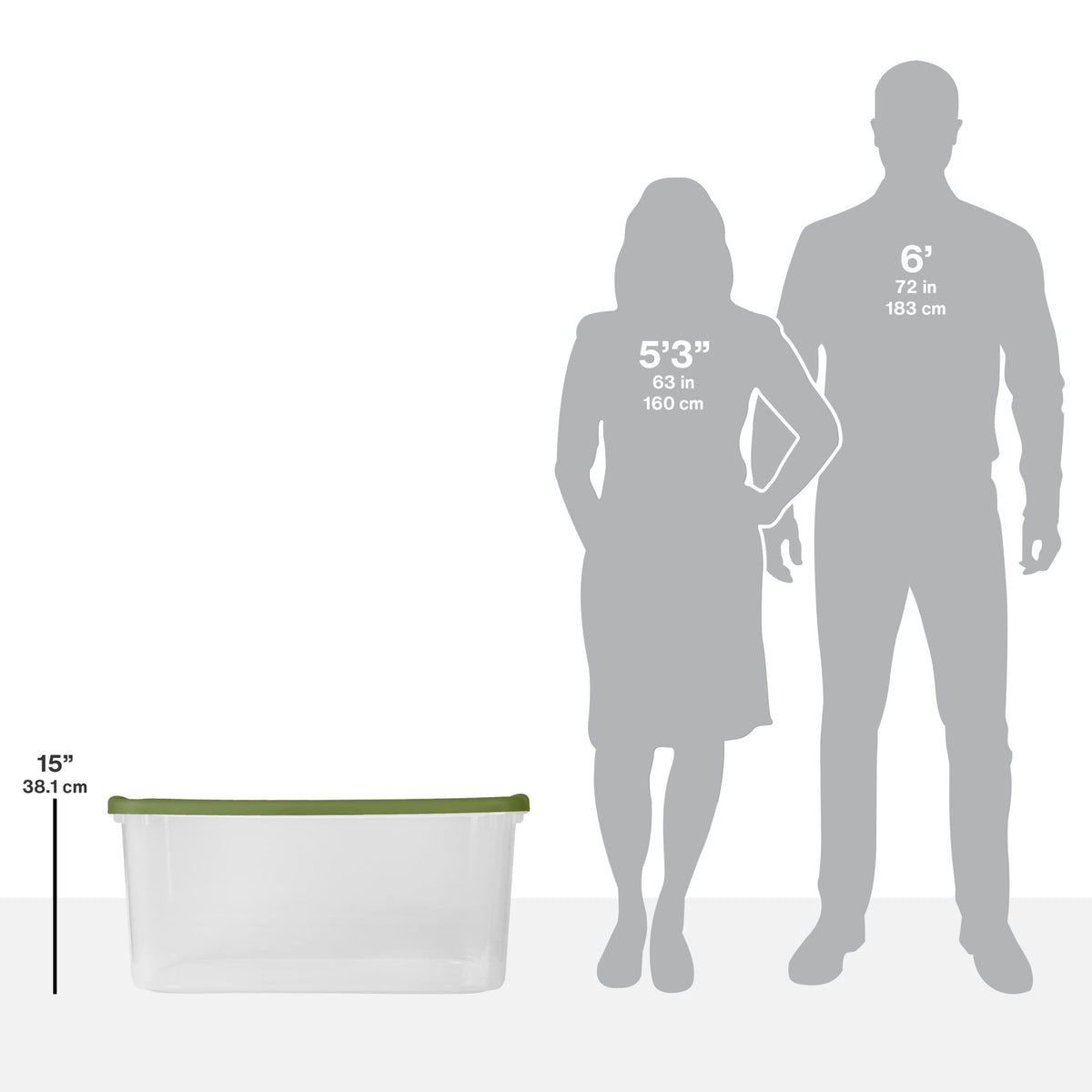 Sterilite Extra Large EZ Carry Storage Bin, 120 Quart Clear Plastic Storage Container with Full-Grip Handles, Green, 4 Pack
