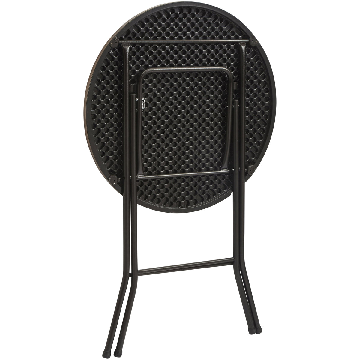 Mainstays 31 in Round High-Top Cocktail Folding Table, Walnut