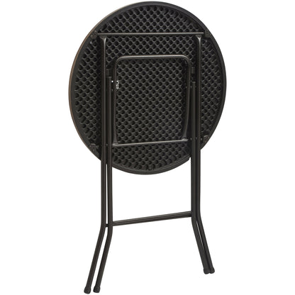 Mainstays 31 in Round High-Top Cocktail Folding Table, Walnut