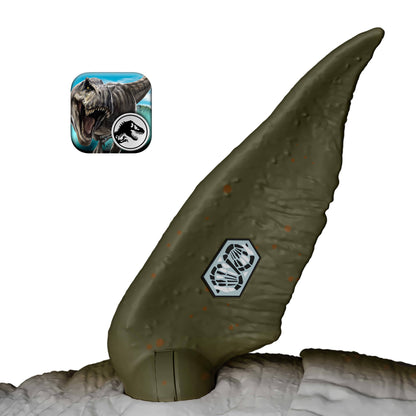 Jurassic World Rebirth Bite N Blast Mosasaurus Action Figure and Mini Dilophosaurus, Dinosaur Toy