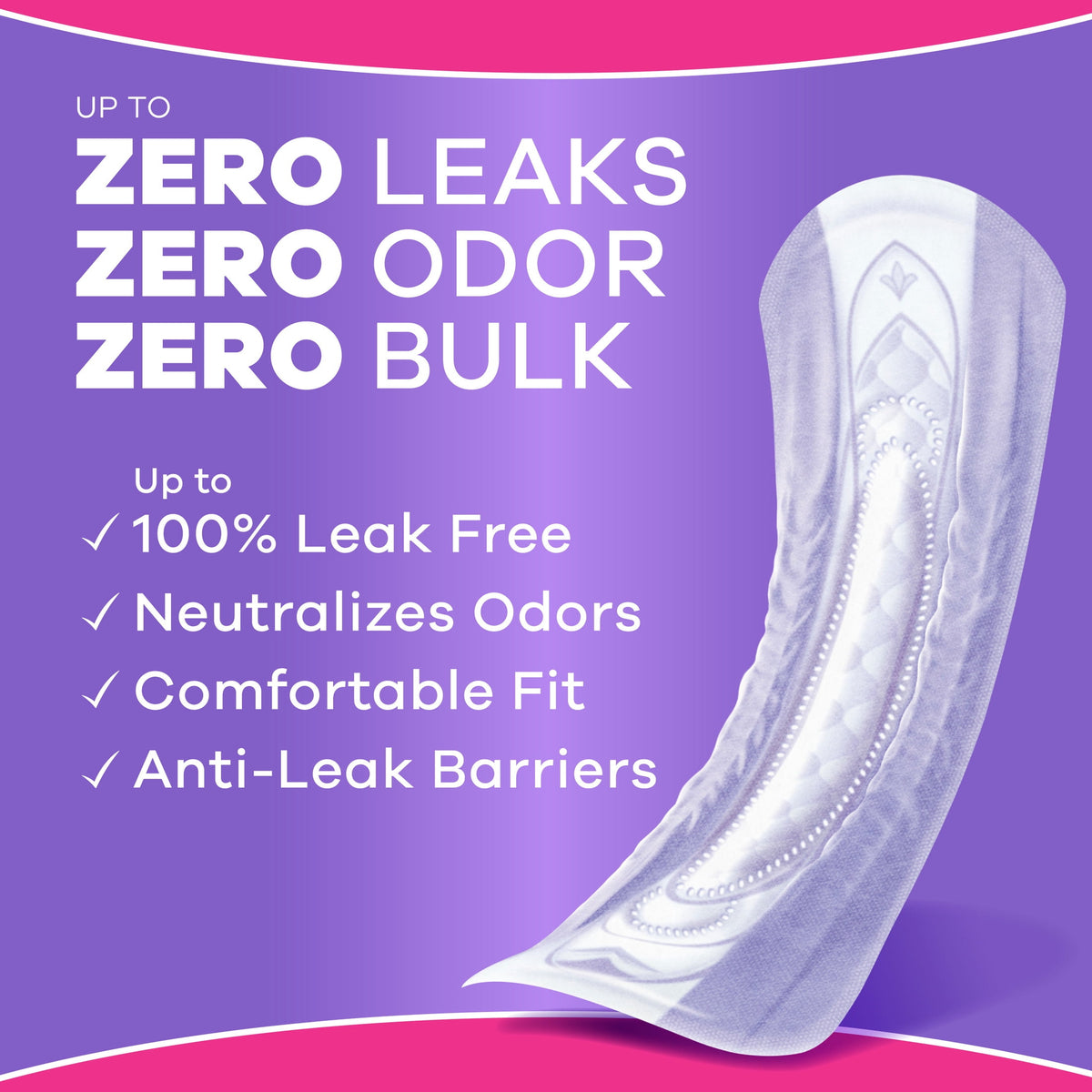 Always Discreet Pads, Ultra Absorbency, Long Length, 104 Count