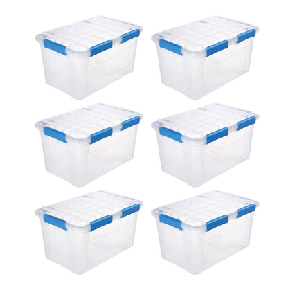 6 Pack - Ezy Storage Waterproof 3Gal/12Qt/11.4L Storagee Box IP67