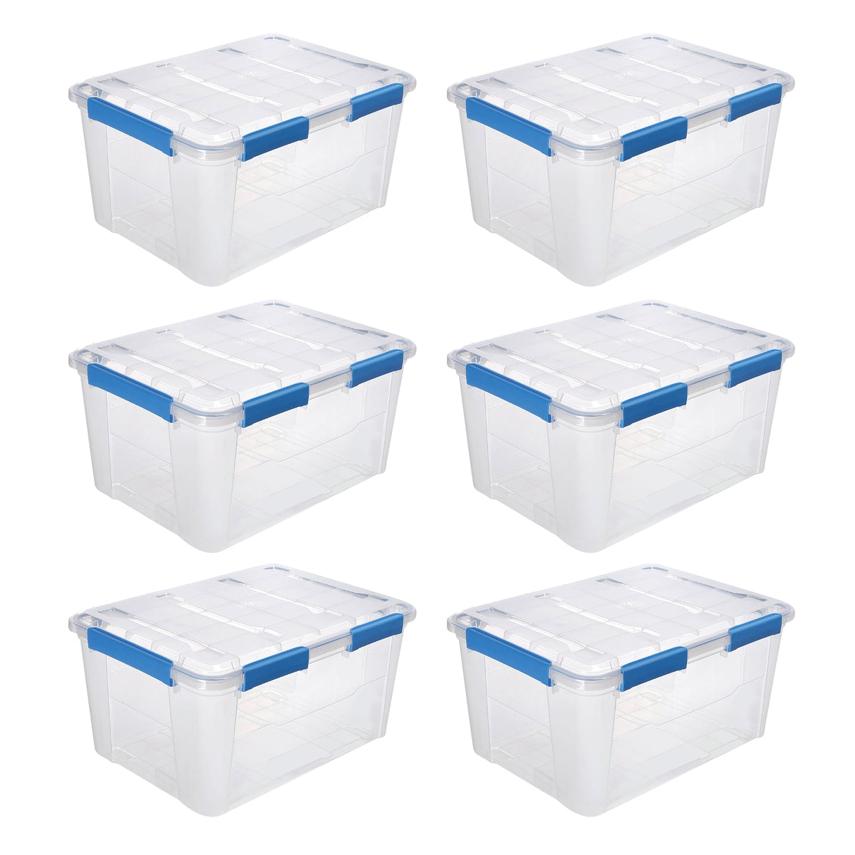 6 Pack - Ezy Storage Waterproof 3Gal/12Qt/11.4L Storagee Box IP67