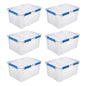 6 Pack - Ezy Storage Waterproof 3Gal/12Qt/11.4L Storagee Box IP67