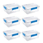 6 Pack - Ezy Storage Waterproof 4.7Gal/19Qt/18L Storage Box IP67