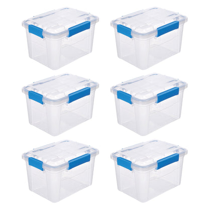 6 Pack - Ezy Storage Waterproof 4.7Gal/19Qt/18L Storage Box IP67