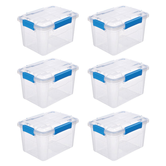 6 Pack - Ezy Storage Waterproof 4.7Gal/19Qt/18L Storage Box IP67