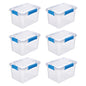 6 Pack - Ezy Storage Waterproof 4.7Gal/19Qt/18L Storage Box IP67