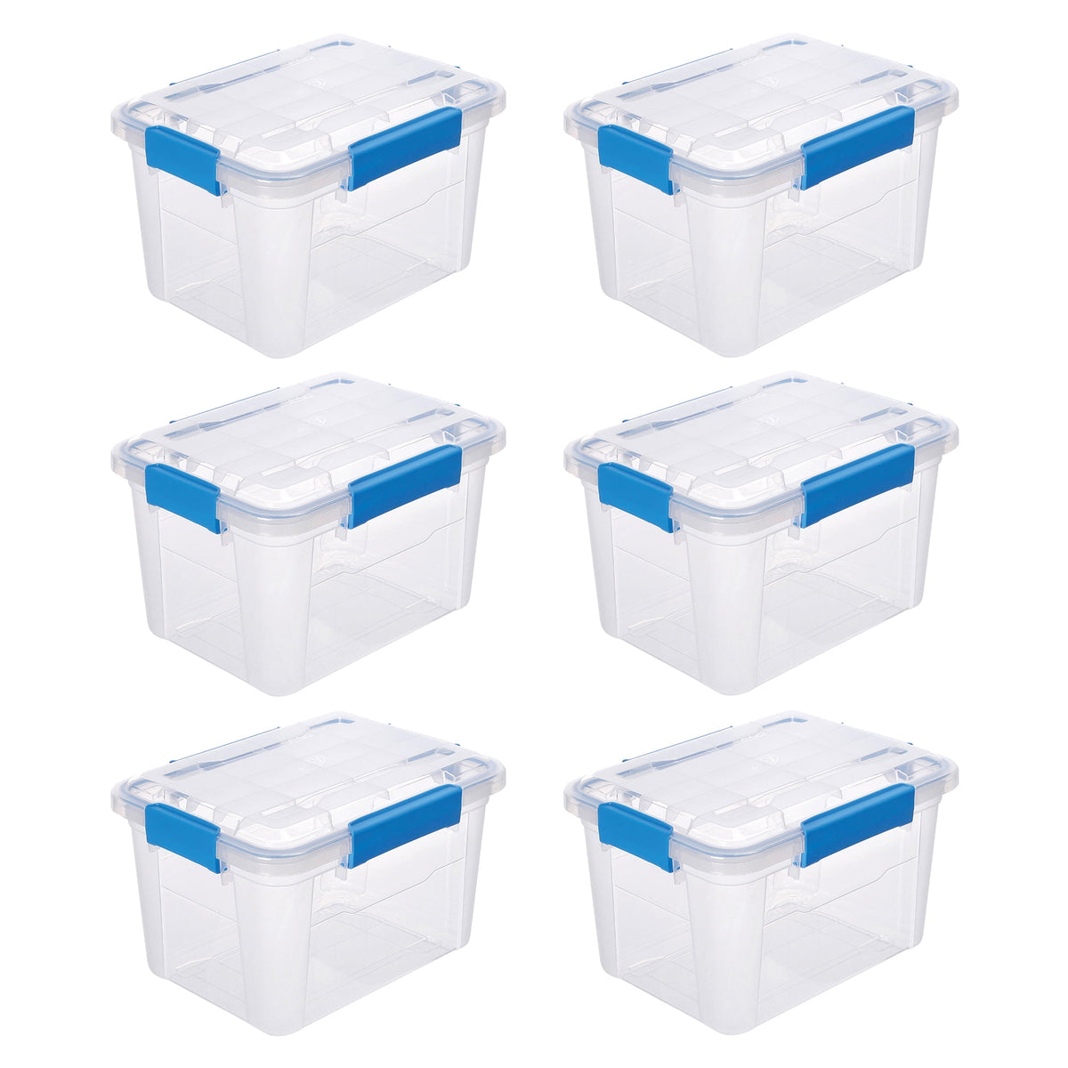 6 Pack - Ezy Storage Waterproof 3Gal/12Qt/11.4L Storagee Box IP67