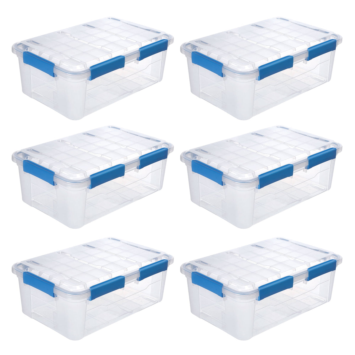 6 Pack - Ezy Storage Waterproof 4.7Gal/19Qt/18L Storage Box IP67