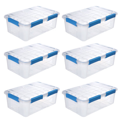 6 Pack - Ezy Storage Waterproof 3Gal/12Qt/11.4L Storagee Box IP67