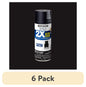 (6 pack) Canyon Black, Rust-Oleum American Accents 2X Ultra Cover Satin Spray Paint-327916, 12 oz
