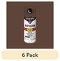(6 pack) Dark Brown, Rust-Oleum Stops Rust Custom Sprays 5 in 1 Satin Spray Paint-376873, 12 oz